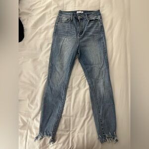 Cello Blue Skinny Jeans with Subtle Fading